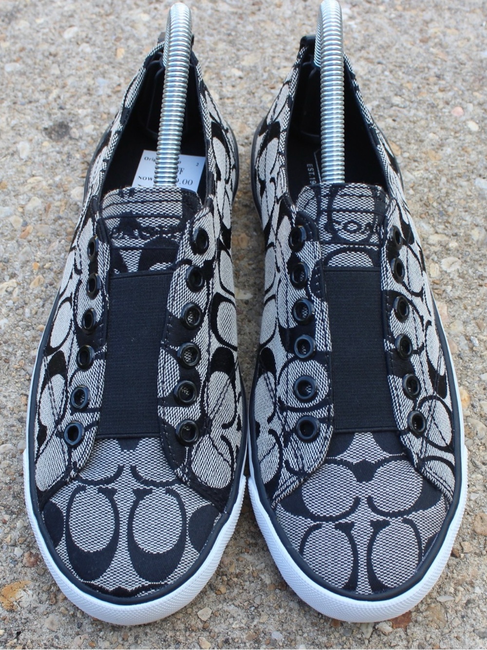 Coach Korrin Signature Canvas Laceless Slip-On Sneakers Sz 7.5